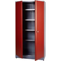 Hoge kast 2-deurs rood Küpper 70292 (b x h x d) 91 x 180 x 45 cm