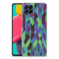 Samsung Galaxy M53 TPU Hoesje Abstract Green Blue