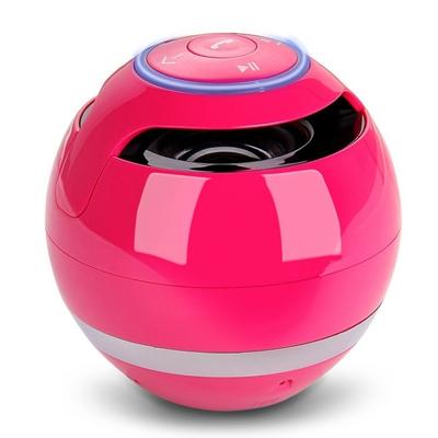 T&G A18 Ball Bluetooth Speaker met LED licht draagbare draadloze mini speaker mobiele muziek MP3 subwoofer ondersteuning TF (roze)