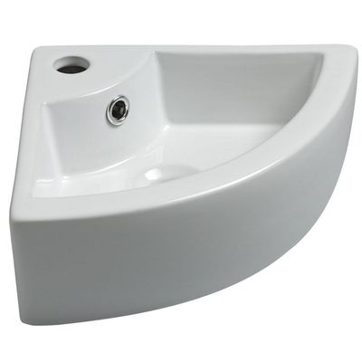 Fontein Wiesbaden Pallas Hoekfontein 44,5x32,5x13cm Keramiek Wit (exclusief waste)