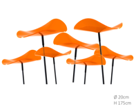 7 stuks! Zonnevangers Lucy Oranje groot 175x20 cm Cazador Del Sol - Cazador del sol