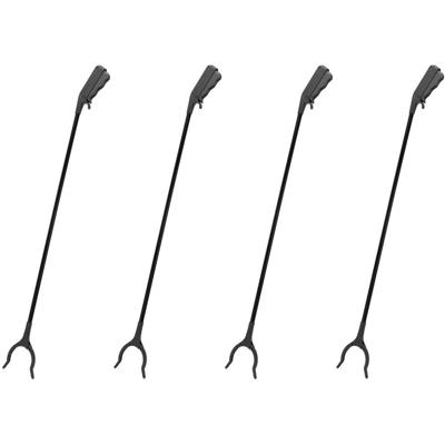 Zwarte afvalgrijper - 4x - 82 cm - Vuilnis opruimen - Grijparmen/afvalgrijpers/vuilnisgrijpers