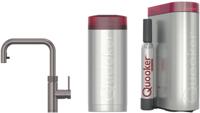 Quooker Flex Square met COMBI+ boiler en CUBE reservoir 5-in-1 kokend water kraan gunmetal