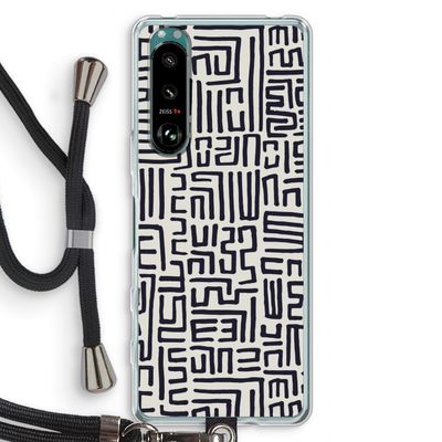 Moroccan Print: Sony Xperia 5 III Transparant Hoesje met koord