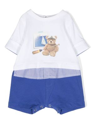 Lapin House grenouillère à ourson imprimé - Blanc