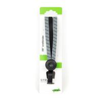 Widek triobinder eye met haak 3x12mm zwart/steengrijs