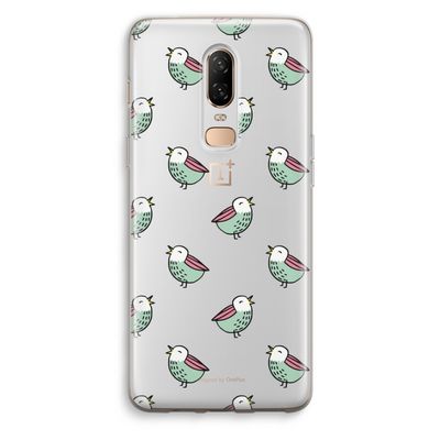 Vogeltjes: OnePlus 6 Transparant Hoesje