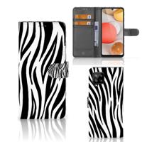 Samsung Galaxy A42 5G | Telefoonhoesje | Met pasjeshouder | Zebra