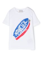 Moncler Enfant t-shirt en coton à logo imprimé - Blanc - thumbnail