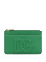 Dolce & Gabbana porte-monnaie zippé à logo embossé - Vert