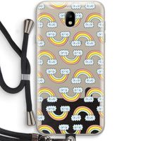 Regenboog: Samsung Galaxy J7 (2017) Transparant Hoesje met koord