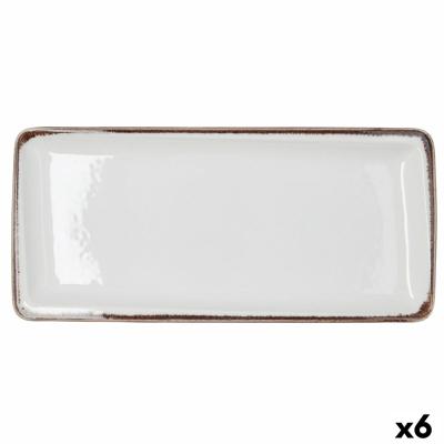 Snackdienblad Bidasoa Orion Hydrozero Wit 34 x 16 cm (6 Stuks)