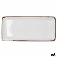 Snackdienblad Bidasoa Orion Hydrozero Wit 34 x 16 cm (6 Stuks)