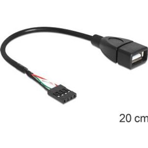 DeLOCK 83291 4pins pinheader moederbord --> USB A female