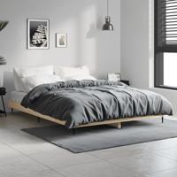 Bedframe bewerkt hout sonoma eikenkleurig 135x190 cm
