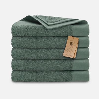 Walra Remade Cotton Handdoeken 70 x 140 cm - 550 gr/m² - Donker Groen - 5 stuks
