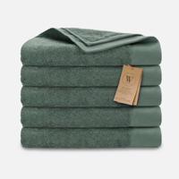 Walra Remade Cotton Handdoeken 70 x 140 cm - 550 gr/m² - Donker Groen - 5 stuks Walra Remade Cotton Handdoeken 70 x 140 cm - 550 gr/m² - Donker Groen - 5 stuks