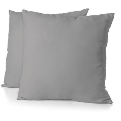 Set van 2 kussenslopen - HOME LINGE PASSION - 63 x 63 cm - Lichtgrijs