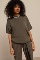 Studio Anneloes Jottie Knot Pullover 13530 Trui Korte Mouw 7400 New Army