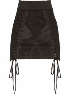 Dolce & Gabbana minijupe à détails de laçage - Noir