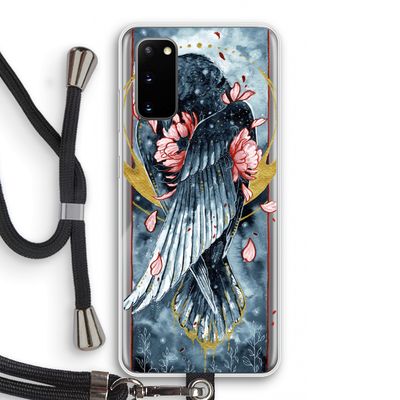 Golden Raven: Samsung Galaxy S20 Transparant Hoesje met koord
