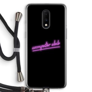 Vice Black: OnePlus 7 Transparant Hoesje met koord
