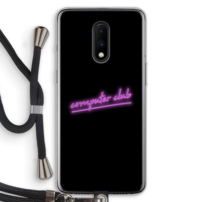Vice Black: OnePlus 7 Transparant Hoesje met koord