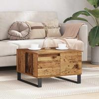 Salontafel met lade Oud hout 55 x 55 x 36,5 cm Bewerkt hout Salontafel met lade Oud hout 55 x 55 x 36,5 cm Bewerkt hout
