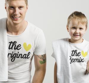 T-shirts koppels De originele en remix moeder en dochter t-shirt
