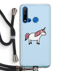 Eenhoorn: Huawei P20 Lite (2019) Transparant Hoesje met koord