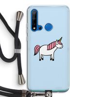 Eenhoorn: Huawei P20 Lite (2019) Transparant Hoesje met koord