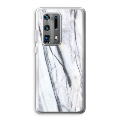 Gestreepte marmer: Huawei P40 Pro Plus Transparant Hoesje