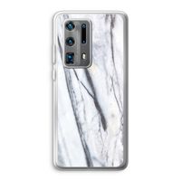 Gestreepte marmer: Huawei P40 Pro Plus Transparant Hoesje