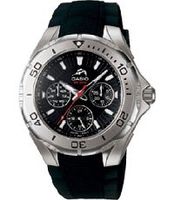 Horlogeband Casio 10264132 / MDV-301-1AV / 5AV / 7AV Kunststof/Plastic Zwart 15mm - thumbnail
