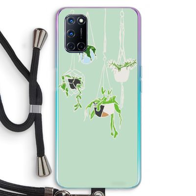 Hang In There: Oppo A52 Transparant Hoesje met koord