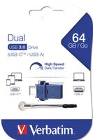 Verbatim Store´n´Go Dual Drive USB-stick smartphone/tablet 64 GB USB 3.2 Gen 1 (USB 3.0), USB-C - thumbnail