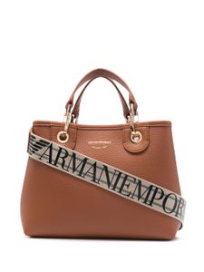 Emporio Armani sac cabas à bride à logo - Marron