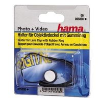 Hama Lens Cap Holder lensdop Zwart - thumbnail