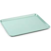 Plasticforte dienblad/serveerblad - Kunststof - 35 x 24 cm - mintgroen - kopjes en glazen tray