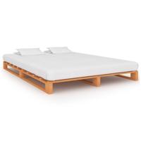 Bedframe pallet massief grenenhout bruin 120x200 cm