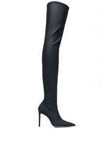 Stuart Weitzman cuissardes à bout pointu - Noir