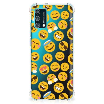Samsung Galaxy M02s | A02s Doorzichtige Silicone Hoesje Emoji Samsung Galaxy M02s | A02s Doorzichtige Silicone Hoesje Emoji