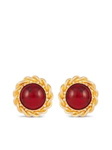 Susan Caplan Vintage boucles d'oreilles à fermoir clip - Rouge