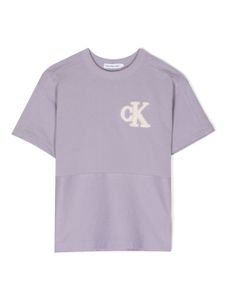 Calvin Klein Kids t-shirt à logo appliqué - Violet