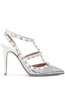 Valentino Garavani escarpins à ornements Rockstud 100 mm - Argent