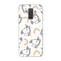 Rainbow Unicorn: Samsung Galaxy A6 Plus (2018) Transparant Hoesje Rainbow Unicorn: Samsung Galaxy A6 Plus (2018) Transparant Hoesje