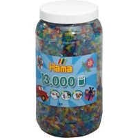 strijkkralen in pot - glittermix (054), 13.000st.