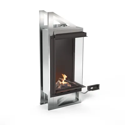 Vitro Right Corner - glazen bio-ethanolhaard met BEV®-technologie