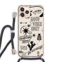 Good vibes: iPhone 11 Pro Max Transparant Hoesje met koord