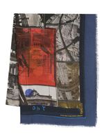 Faliero Sarti photograph-print modal-blend scarf - Bleu